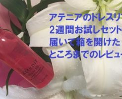 アテニアのドレスリフト2週間お試しセットが届いて箱を開けたところまでのレビュー